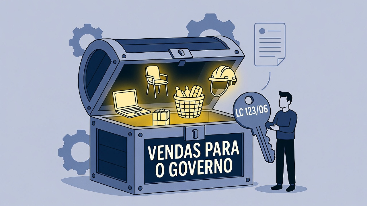 Pequeno empresário aprendendo como vender para o governo.